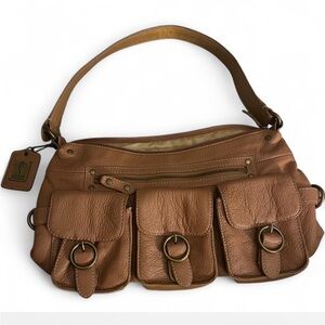 Elegant Tan Leather Shoulder Bag